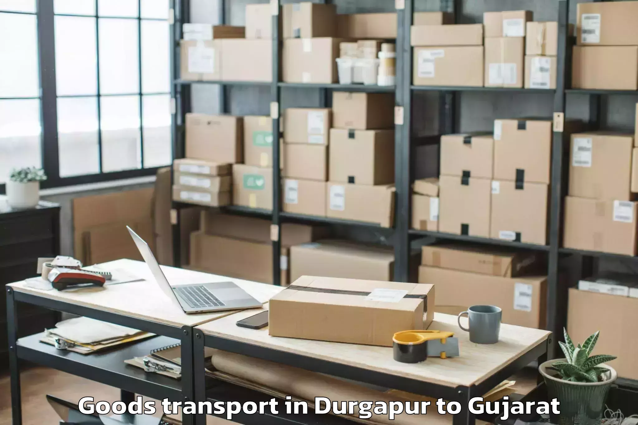 Get Durgapur to Kadi Sarva Vishwavidyalaya Gan Goods Transport